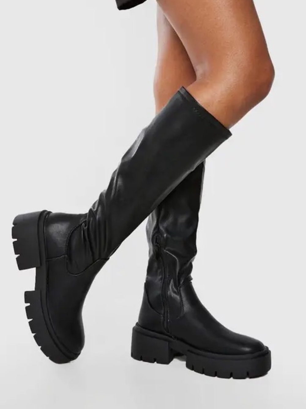 Boohoo Chunky Knee High Boots